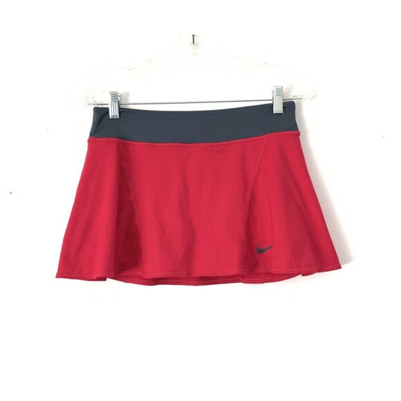 Set of 2 Nike Dri-Fit Pink Gray Athletic Tennis Skort Built-In Shorts Size M - Picture 1 of 10